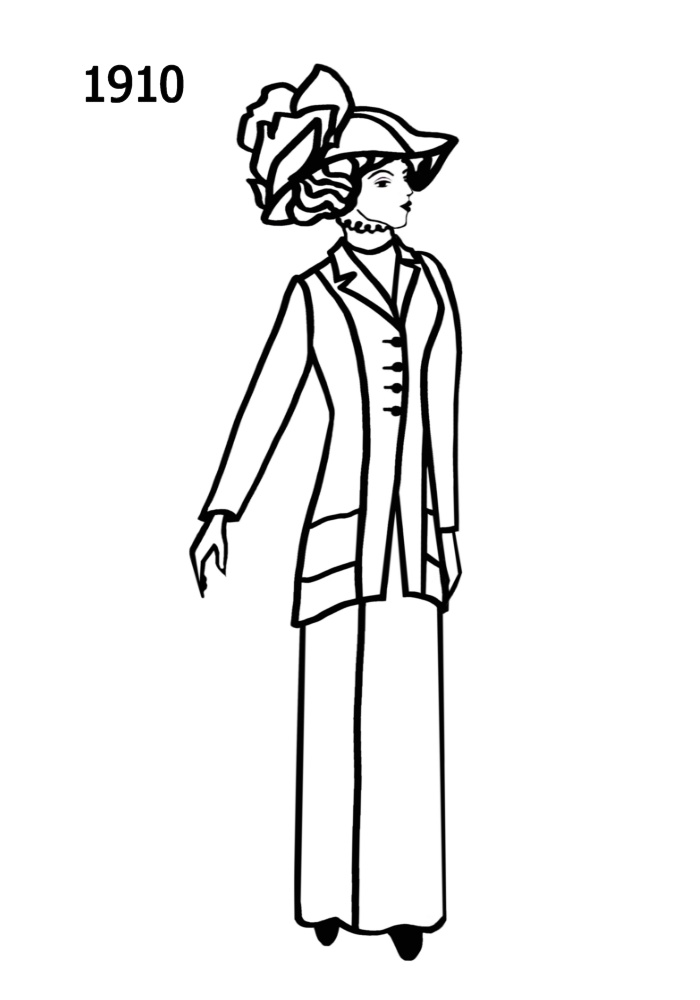 700x1000 Costume Silhouettes Free Line Drawings