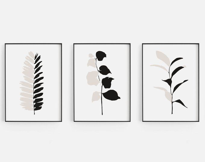 680x540 set of botanical drawings, botanical art print set, minimal