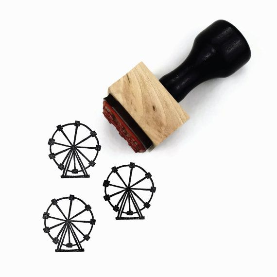 570x570 Ferris Wheel Stamp Springtime Summertime Craft Hand Drawn Rubber
