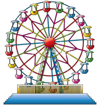 Simple Ferris Wheel Drawing | Free download on ClipArtMag