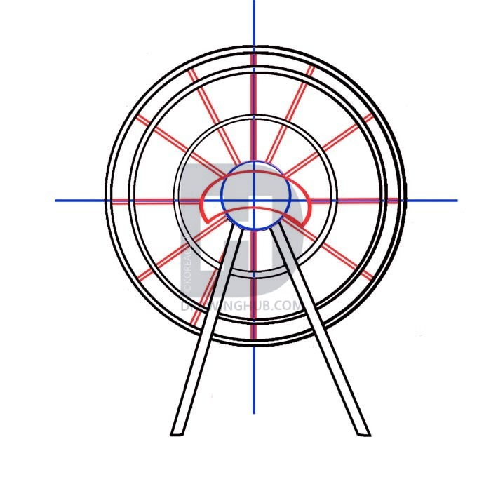 Как рисовать колесо обозрения