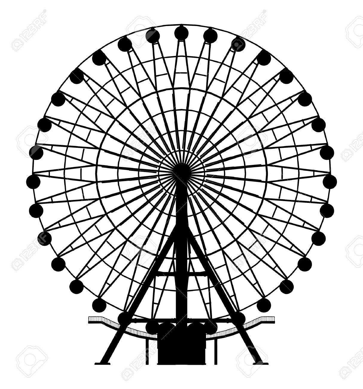1214x1300 Ferris Wheel Silhouette Clip Art Holiday Fond