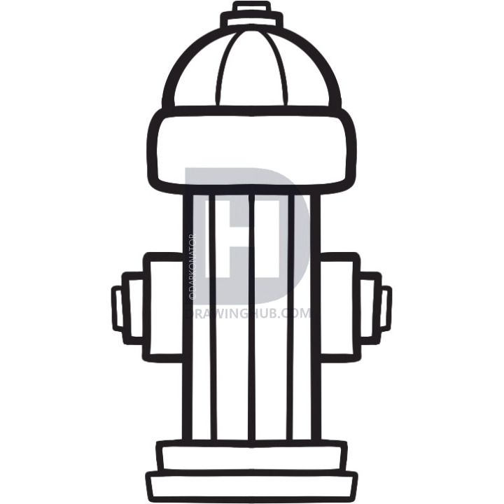 720x720 how to draw a fire hydrant, fire hydrant, step