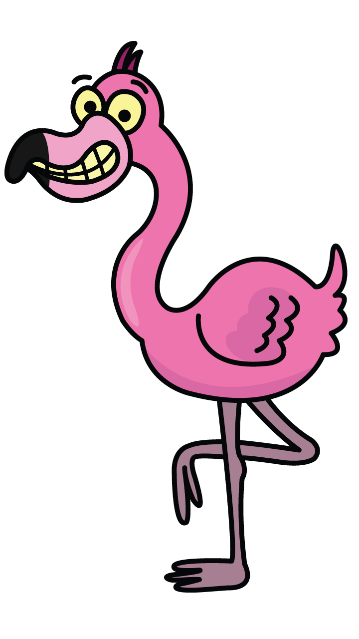 Simple Flamingo Drawing | Free download on ClipArtMag