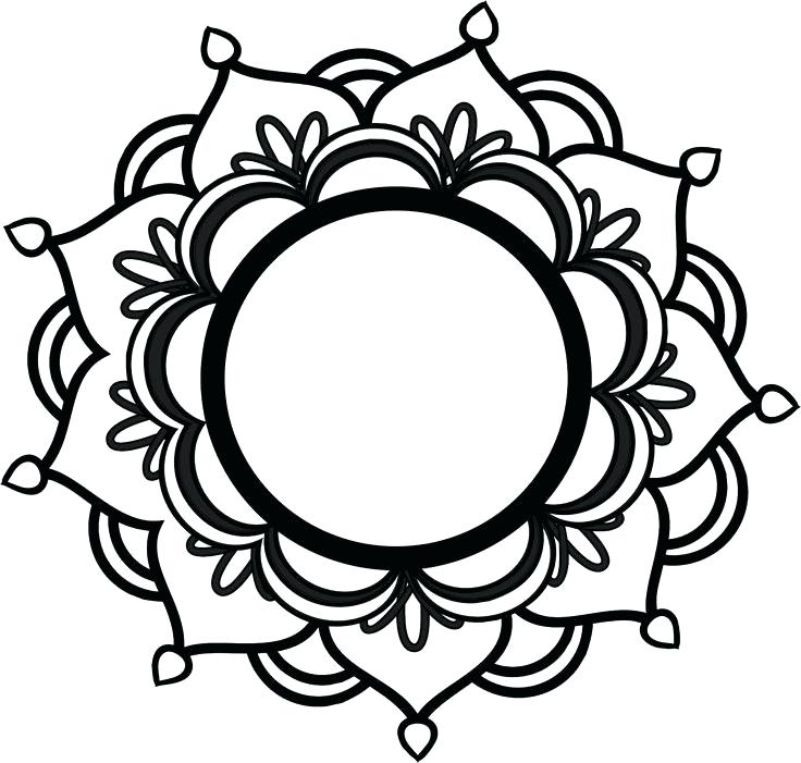 736x701 How To Draw Simple Flower Designs