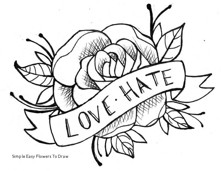 736x570 Simple Flower Drawing Or Simple Easy Flowers To Draw Rose