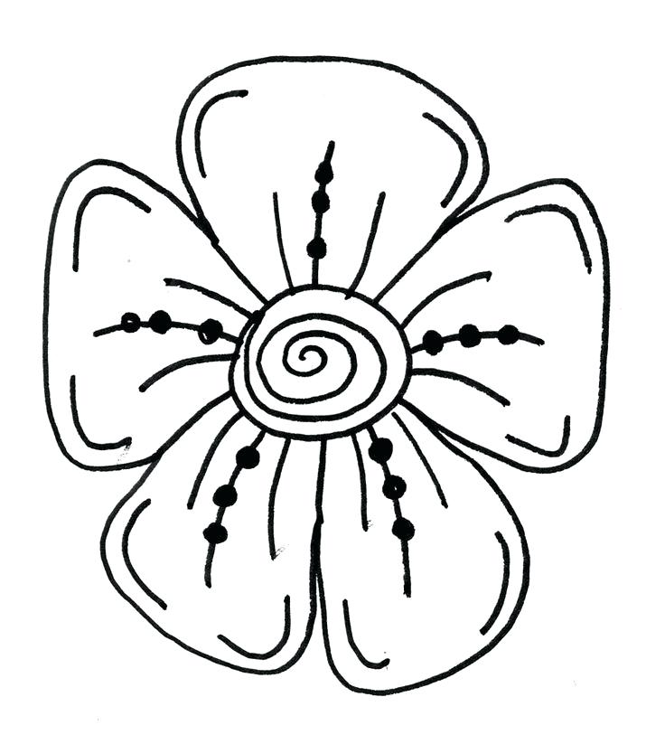 736x823 Flowers Drawing Simple Flower Drawings Cool And Easy Flowers