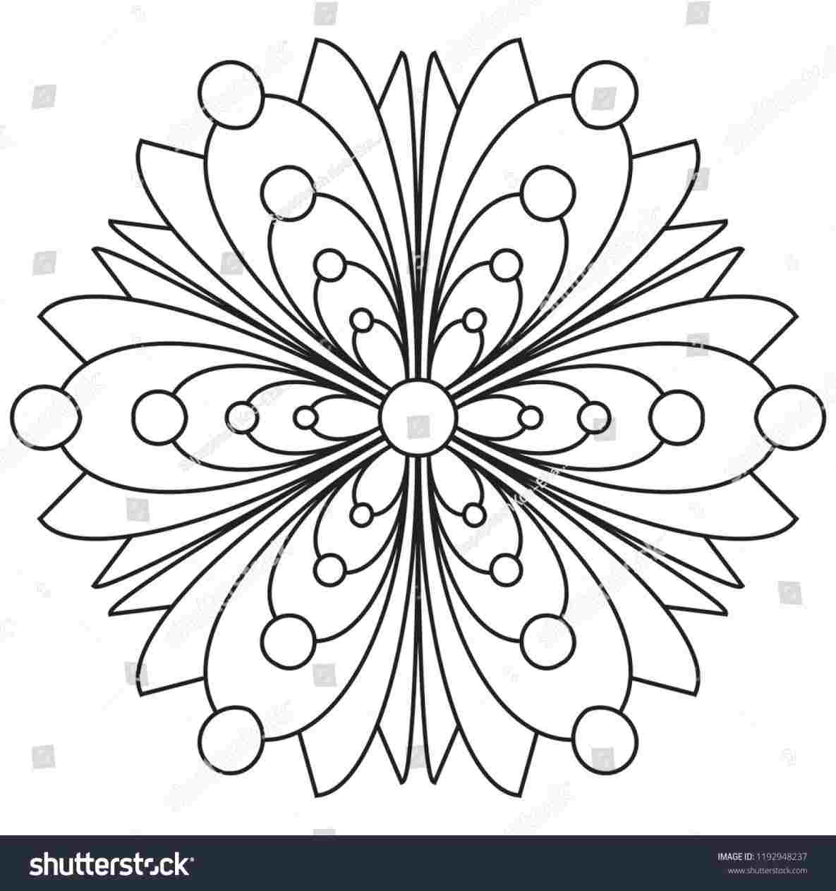 1185x1264 Simple Flower Pattern Drawing
