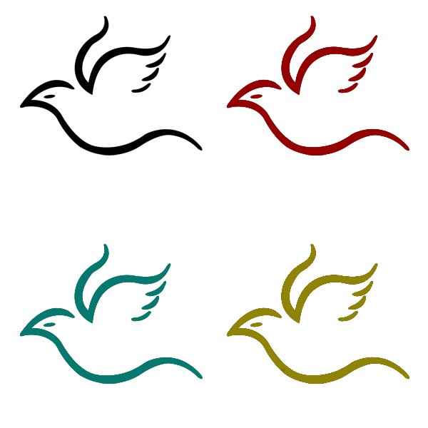 600x600 Simple Flying Bird Clipart