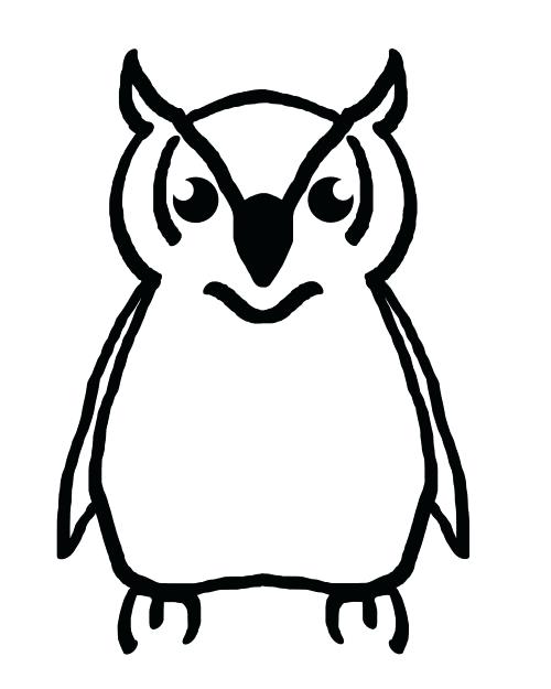 500x625 Owl Drawing Outline