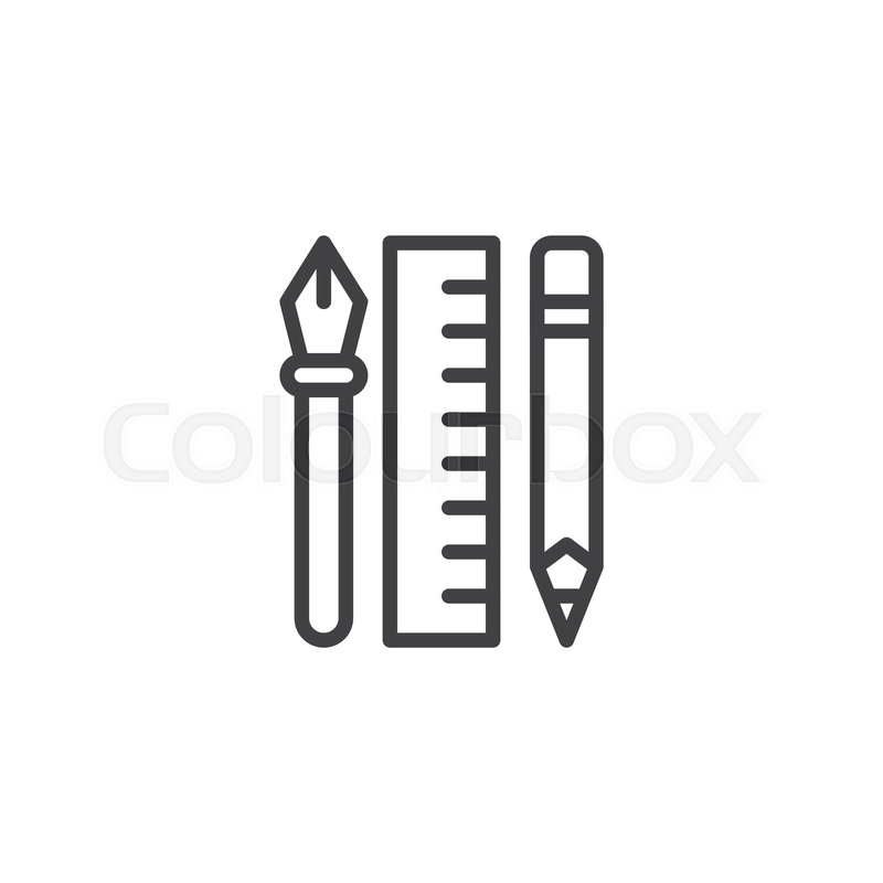 800x800 Design Tool Outline Icon Linear Style Stock Vector Colourbox