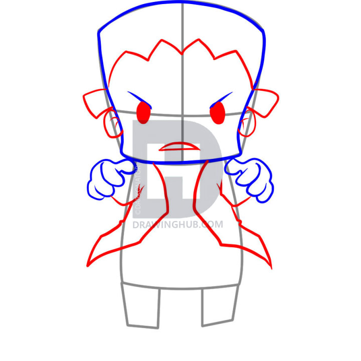 720x720 How To Draw An Easy Frankenstein, Step