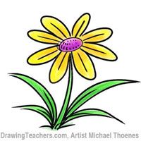 200x200 Cartoon Flower Drawing Tutorial Cool Crafts Cartoon Flowers
