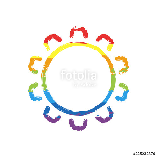 500x500 Simple Gear Or Setting Linear Icon, Thin Outline Drawing Sign