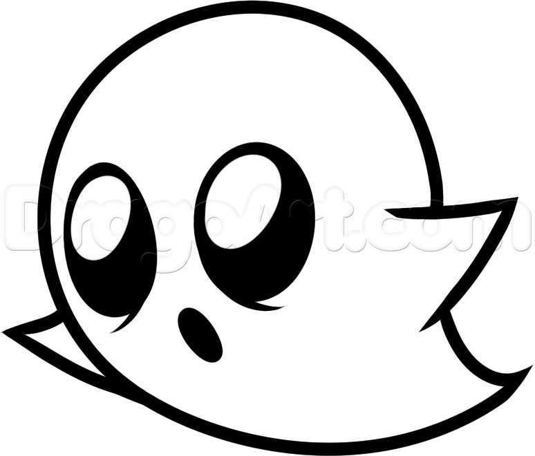 774x660 How To Draw A Cute Ghost, Step