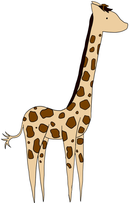 517x817 Simple Giraffe Drawing