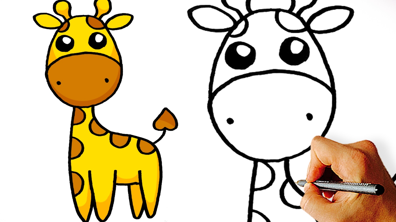 1280x720 Very Easy! How To Draw Cute Cartoon Giraffe Art For Kids!