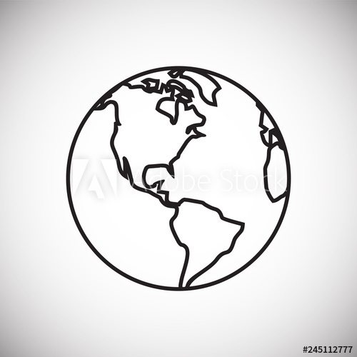 500x500 Globe Icon On White Background For Graphic And Web Design, Modern