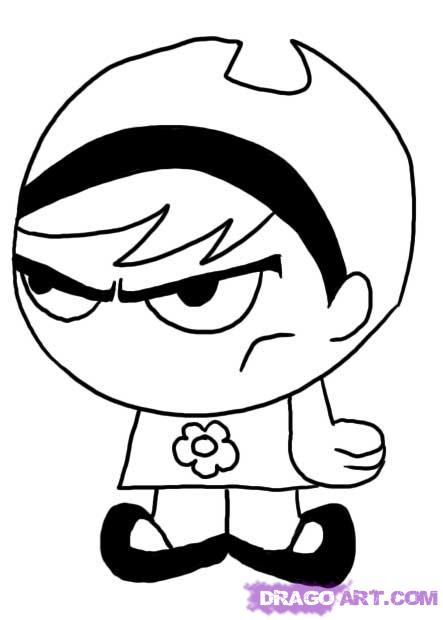 443x620 How To Draw Grim Adventures Of Billy Mandy Cartoon Characters