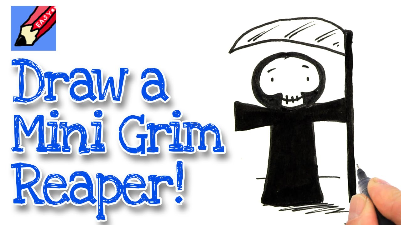 1280x720 How To Draw A Cartoon Mini Grim Reaper For Halloween