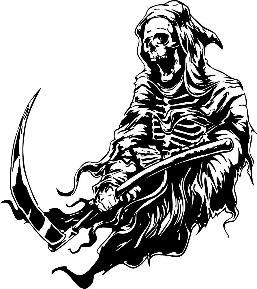 891x1000 Simple Grim Reaper Scythe Drawings