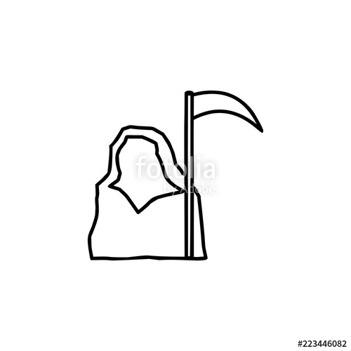 500x500 Grim Reaper Icon Simple Outline Vector Of Halloween For Ui And Ux