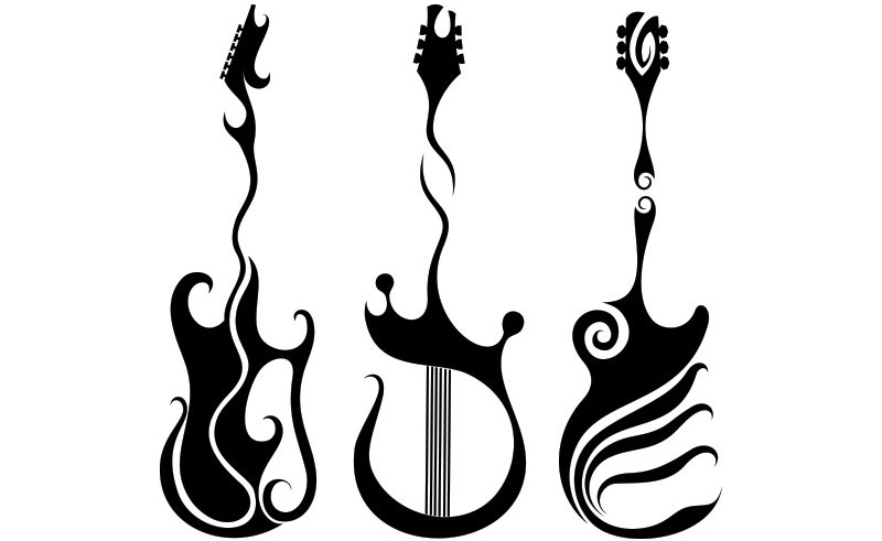 800x491 Simple Guitar Drawing At Getdrawingscom Free For Personal Use