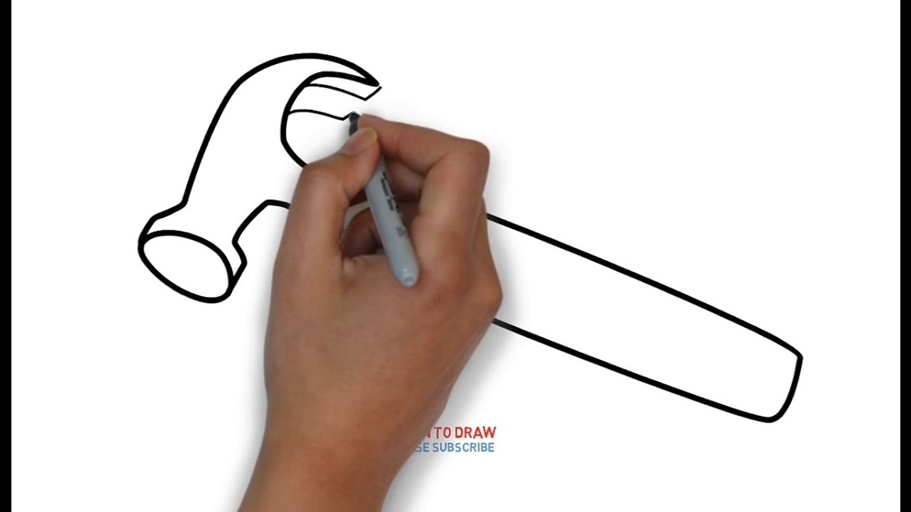 1280x720 How To Draw A Hammer For Kids Step