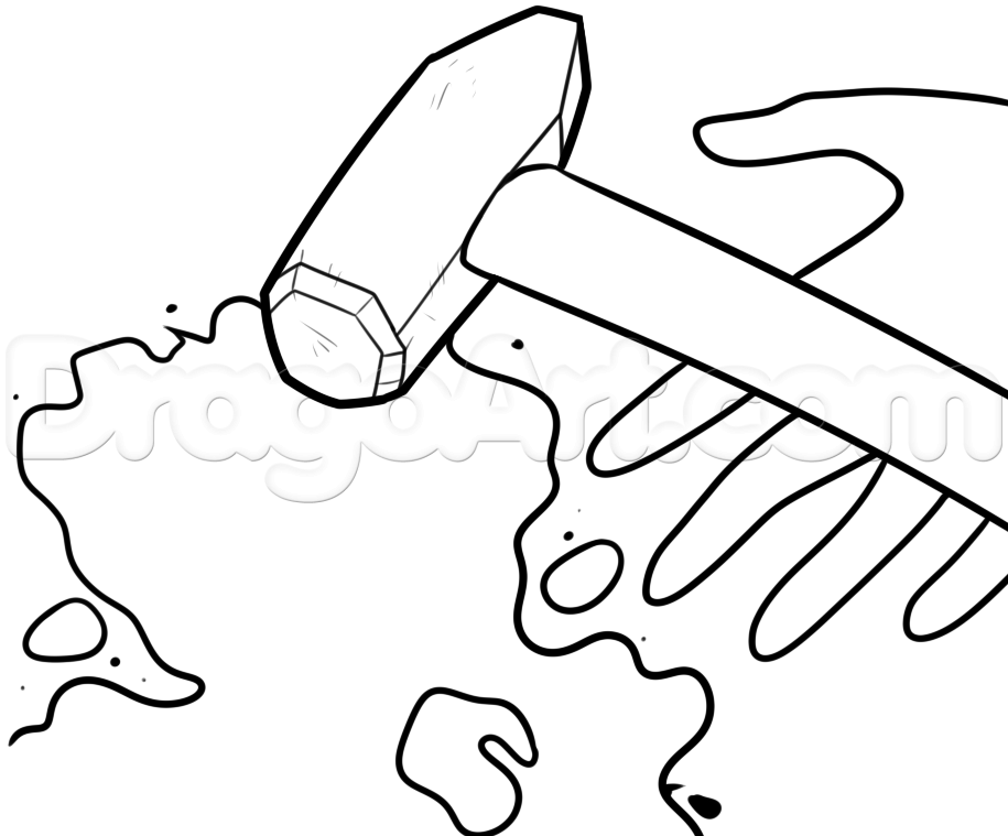 915x759 How To Draw The Kill Em All Logo, Step