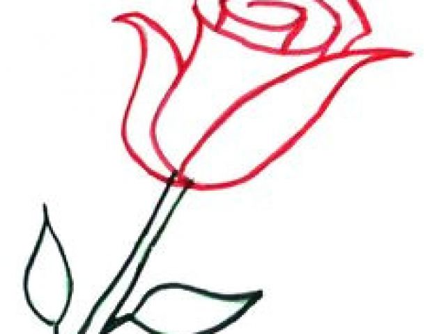 640x480 Childs Drawing Of A Rose Best Hand Draw Flowers Easy On Any