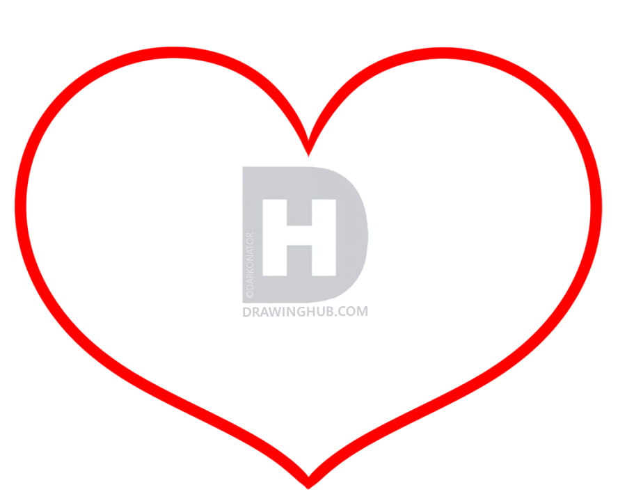 888x720 Deadpool Heart Drawing Tutorial, Step