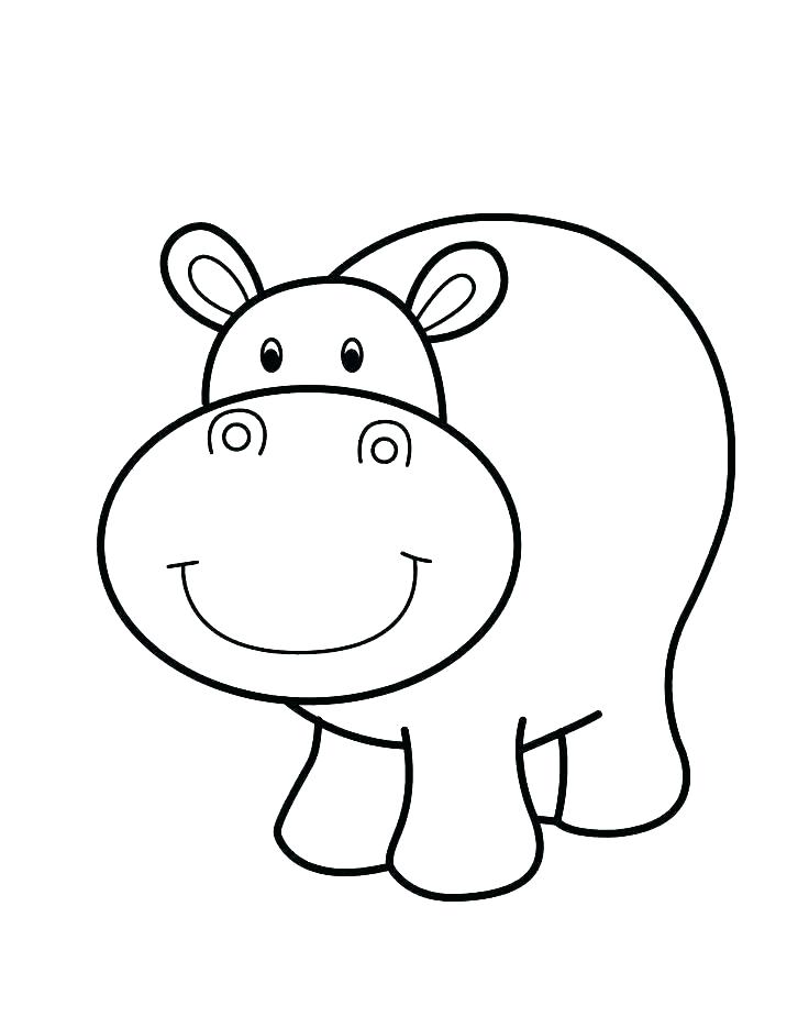736x935 Hippopotamus Coloring