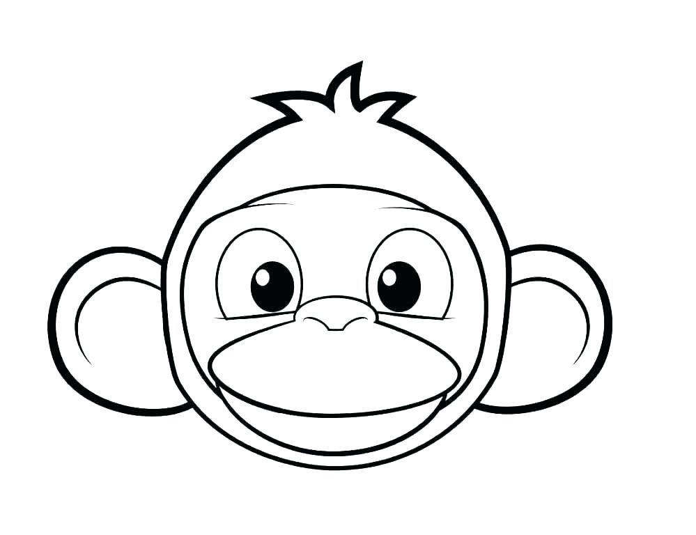 999x768 Baby Monkey Drawing Cartoon Baby Monkey How To Draw An Easy Monkey