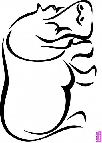 357x500 Beiwanda Wall Sticker Elegant Hippo X Light Green