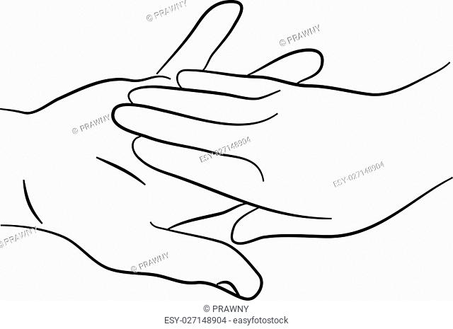 640x465 Holding Hands Line Drawing Stock Photos And Images Age Fotostock
