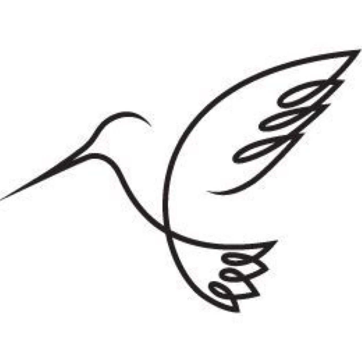 1252x1252 Simple Hummingbird Drawing