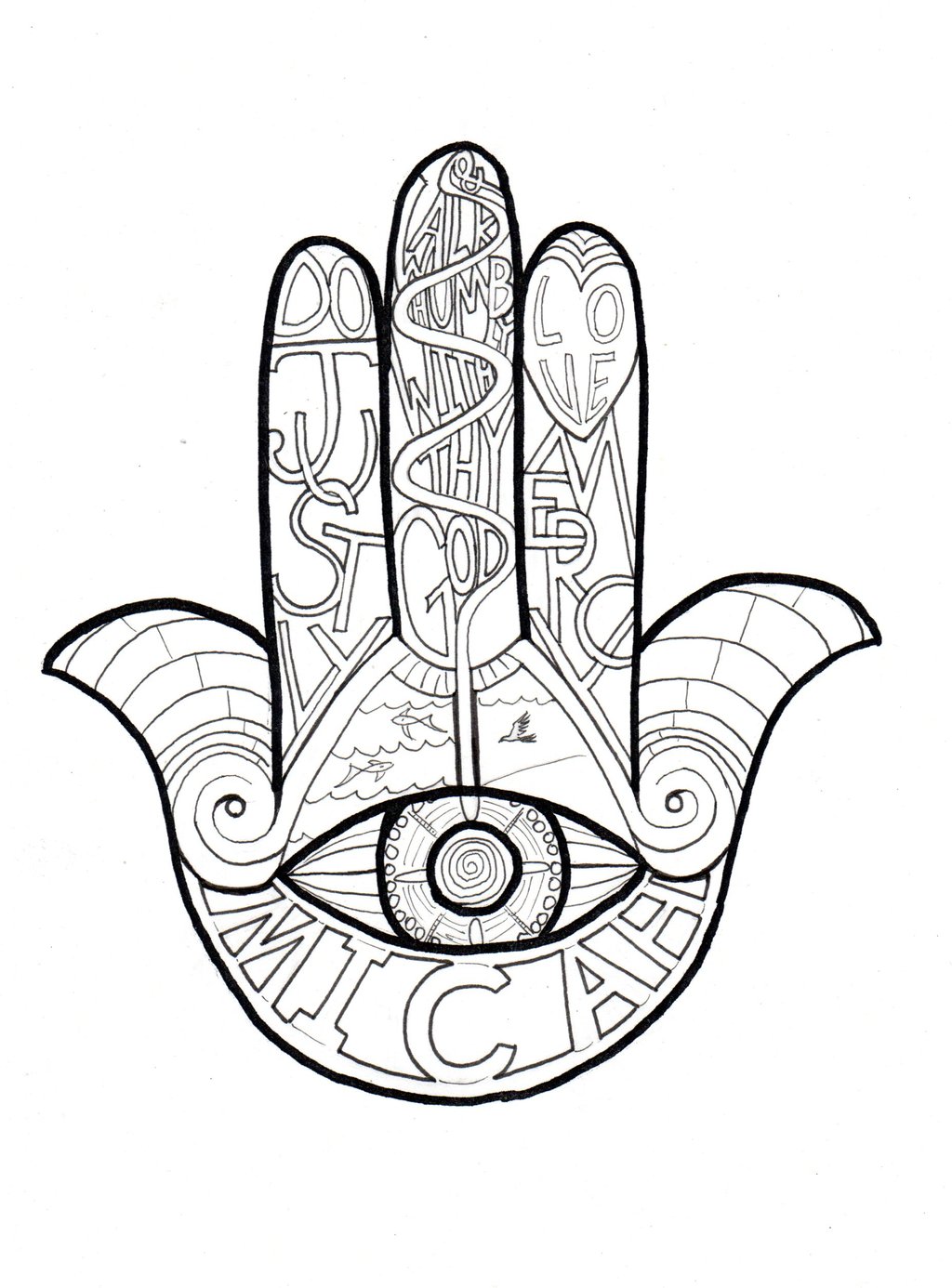 1024x1386 Hamsa Drawing Simple For Free Download
