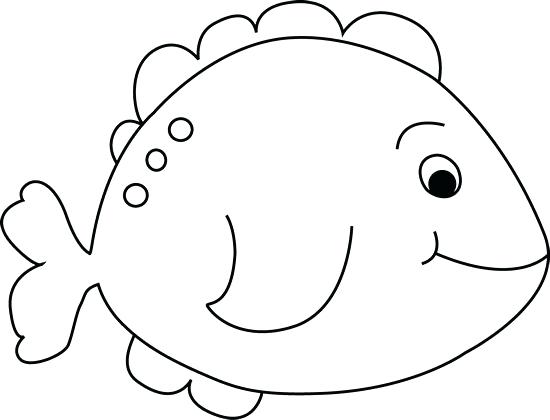 550x420 White Simple Cute Outline Fish Shadow Stock Vector Royalty Free