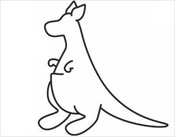 Simple Kangaroo Drawing