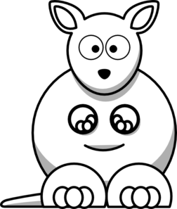252x297 Drawing Kangaroos Simple Transparent Png Clipart Free Download