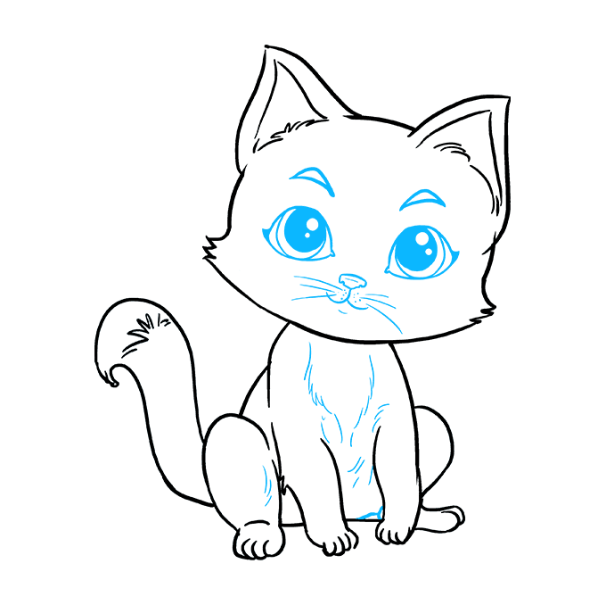 680x678 How To Draw Kitten