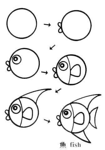 336x480 Fish Simple Drawing Met Koi Fish Simple Drawing