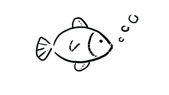 570x320 How To Draw A Fish Easy Drawing A Cartoon Fish From Word Fish