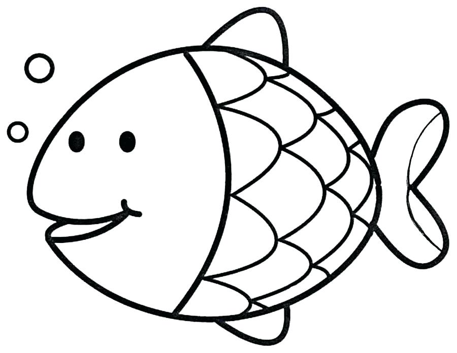 900x696 Fish Outline Drawing Simple Fish Outline Template Drawing Easy