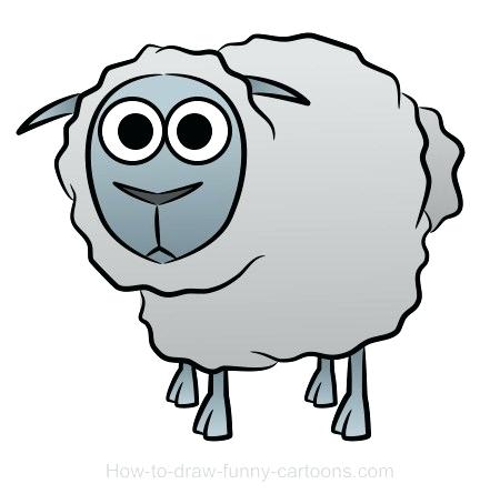 450x454 How To Draw A Lamb Step