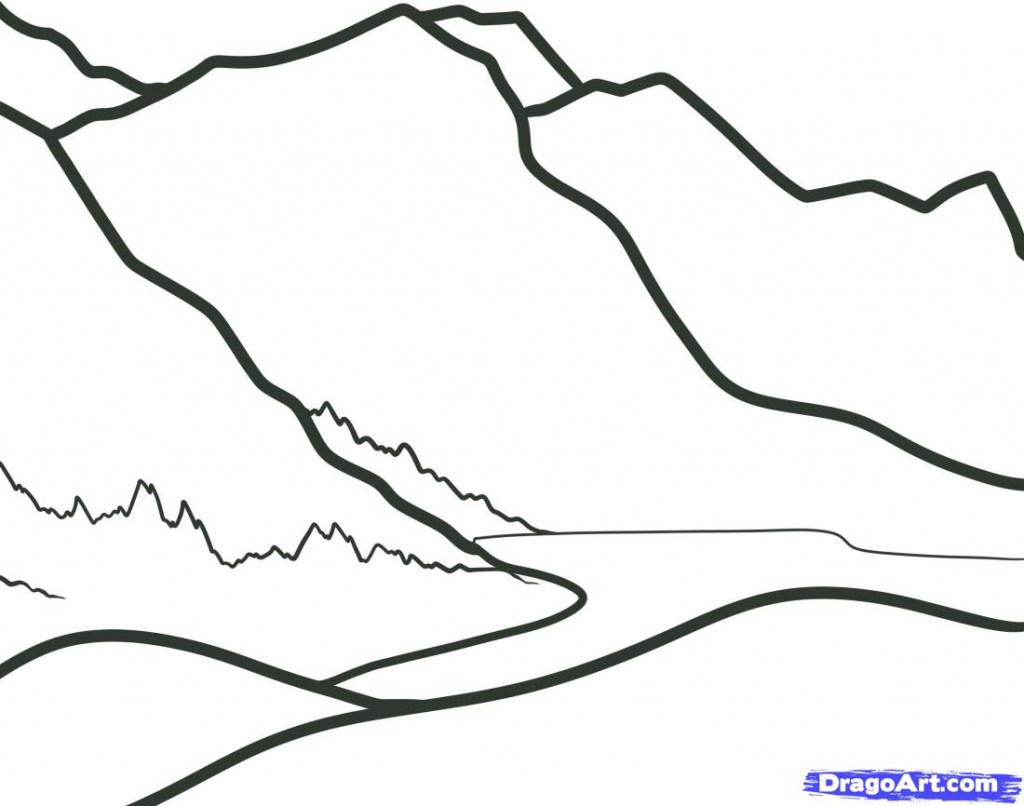 Simple Landscape Drawing | Free download on ClipArtMag