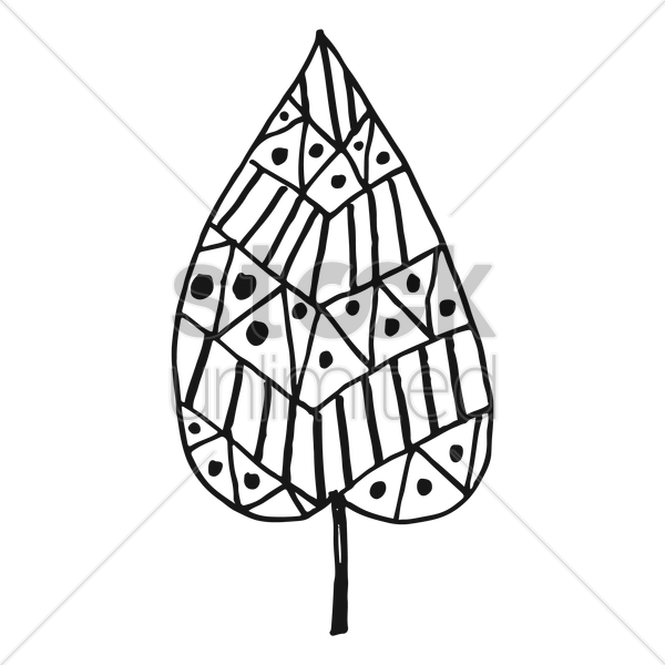 600x600 Simple Leaf Design Vector Image