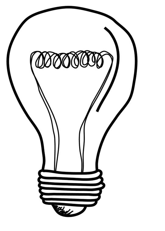 Simple Light Bulb Drawing