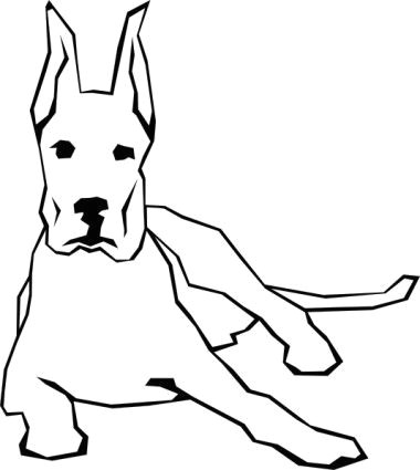 380x425 Simple Line Drawing Of A Dog Dog Simple Drawing Clip Art Dogs