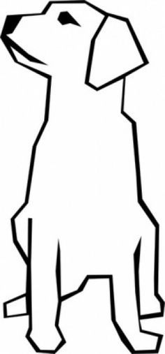 236x507 Simple Line Drawing Of A Dog Free Download Clip Art